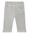 Gestreifte Baby-Jungen-Hose weiss MARSHMALLOW/schwarz CITY
