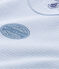 Baby-Body für Jungen, Kurzarm, geringelt blau FRAICHEUR/weiss ECUME