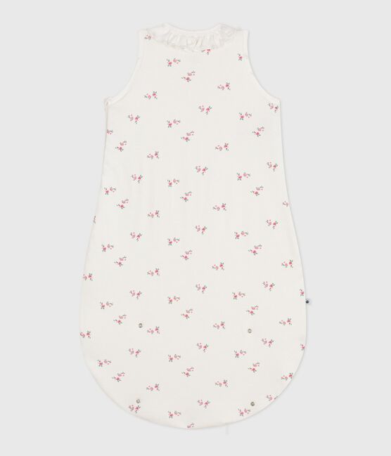 Babyschlafsack aus Baumwolle mit Blumenmotiv TOG-Wert 1,5 weiss MARSHMALLOW/weiss MULTICO