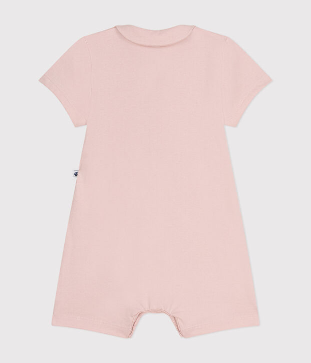 Kurzer Baby-Overall aus leichtem Jersey rosa