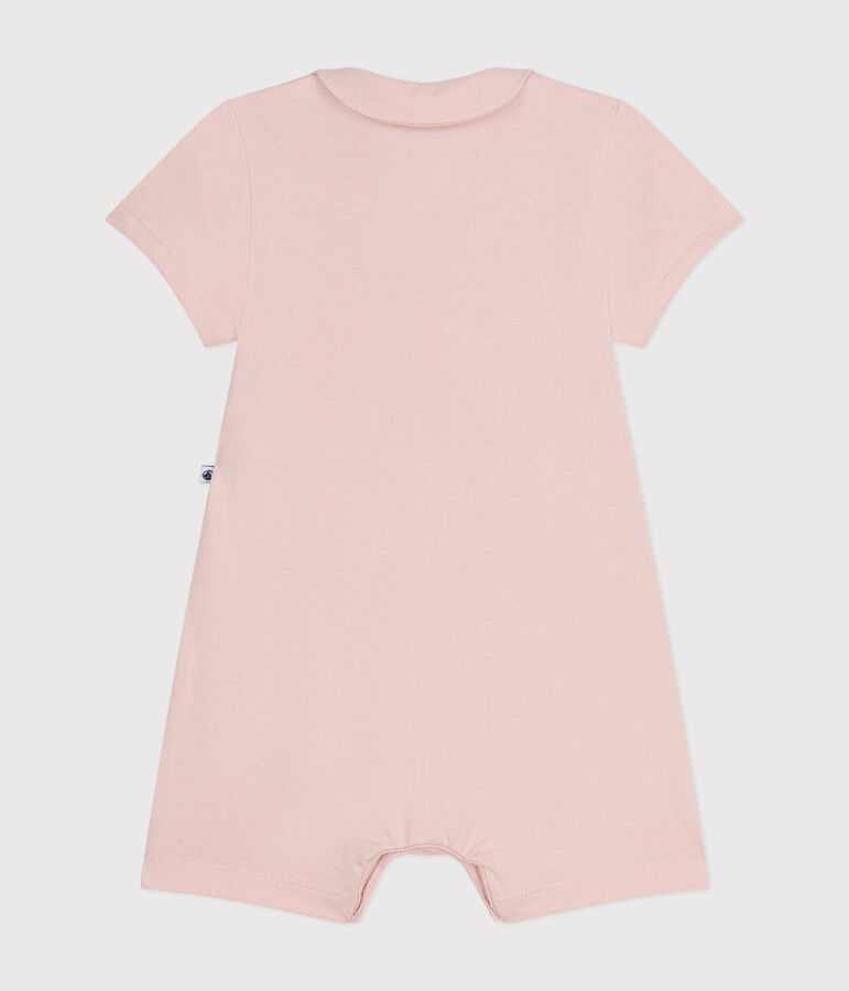 Kurzer Baby-Overall aus leichtem Jersey rosa