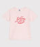 Kurzärmeliges Kinder-T-Shirt aus bedruckter Baumwolle rosa FLEUR