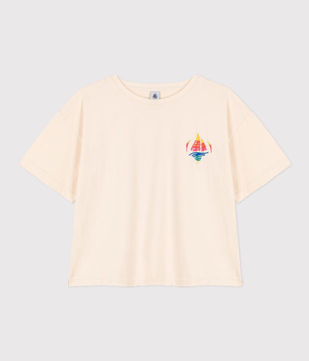 Damen-T-Shirt LE BOXY aus Baumwolle naturfarben