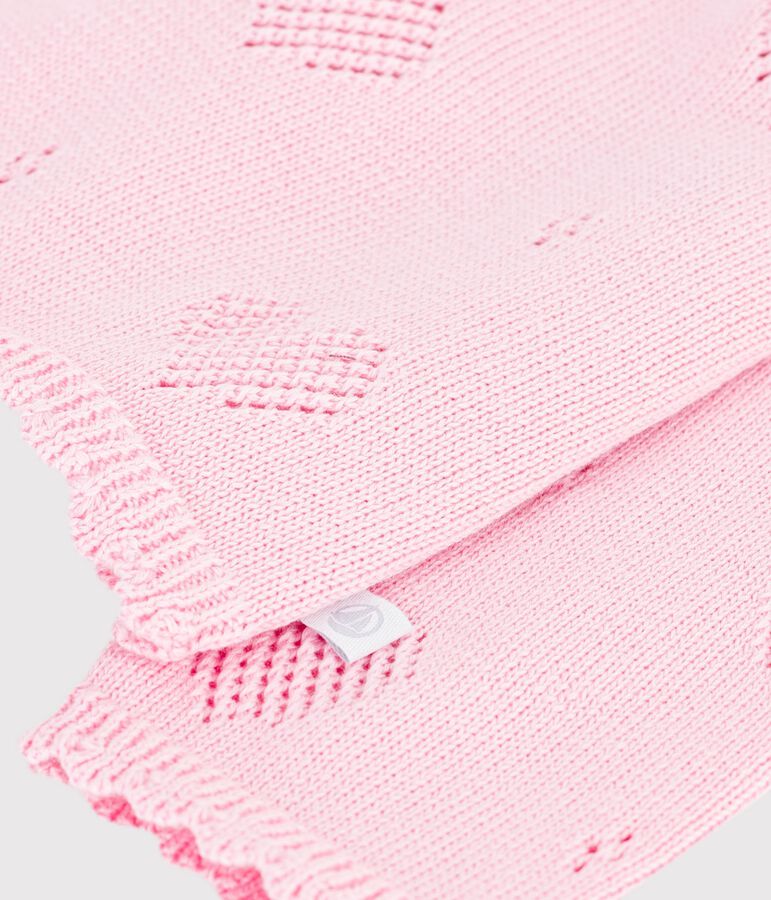 Baby-Cardigan aus Baumwolle mit Herzmotiv rosa
