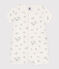 Baby-Kurzoverall aus Baumwolle mit Seehund weiss MARSHMALLOW/weiss MULTICO