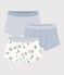 Set Kinder-Boxershorts aus Baumwolle mit &uuml;berzogenem bedruckten Bund vielfarbig