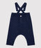 Baby-Latzhose aus gesteppter Bio-Baumwolle mit Sternenmotiven blau SMOKING