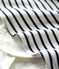 Gestreiftes Baby-Body-Kleid aus Bio-Baumwolle für Mädchen weiss MARSHMALLOW/blau SMOKING