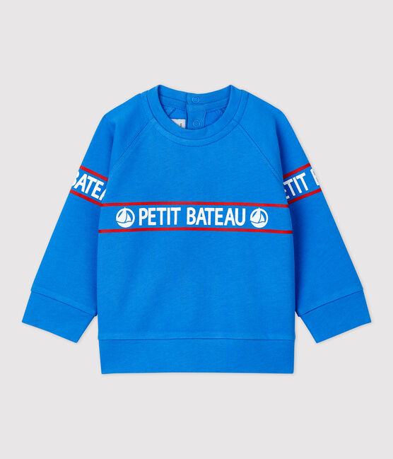 Baby-Sweatshirt aus leichtem Molton blau BRASIER
