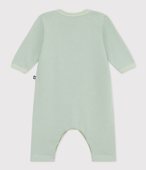 Langer Baby-Overall aus Molton grün HERBIER