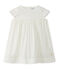 Baby-Mädchen-Kleid aus Popeline weiss MARSHMALLOW