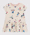 Kurzärmeliges Baby-Kleid aus feinem Jersey beige MONTELIMAR/weiss MULTICO