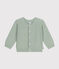 Baby-Cardigan aus Baumwollstrick grün HERBIER