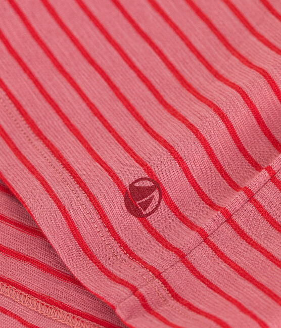Kurzärmeliges Kinder-T-Shirt aus Jersey für Mädchen rosa ROSEWOOD/ AURORA