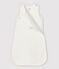 Witte tubic babytrappelzak van biokatoen weiss MARSHMALLOW/weiss MULTICO