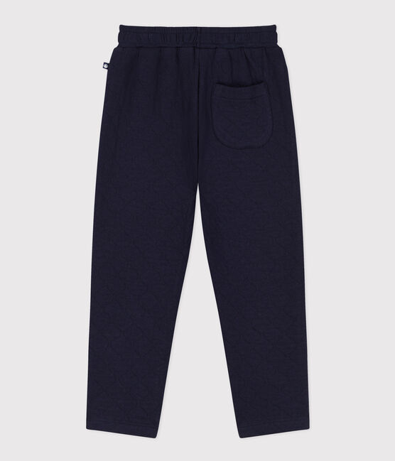 Kinderhose aus gestepptem Doppeljersey für Jungen blau SMOKING