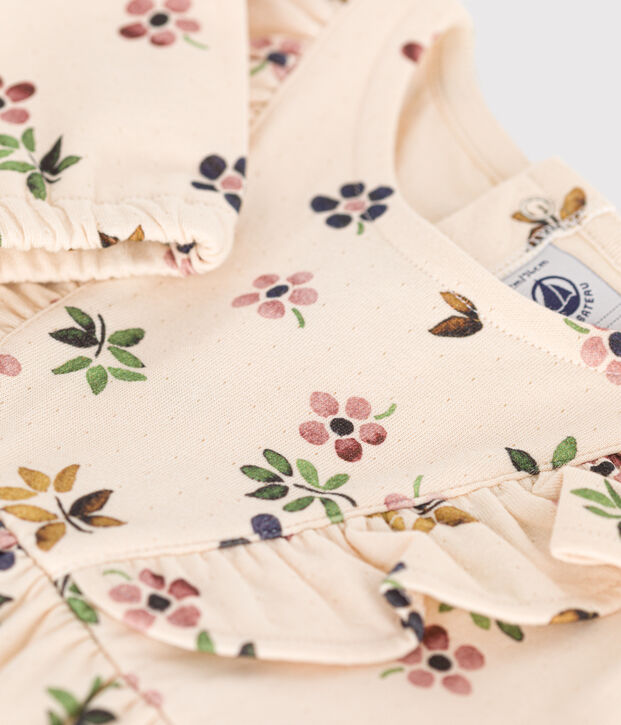 Lang&auml;rmeliges Baby-Kleid aus Doppeljersey naturfarben/vielfarbig