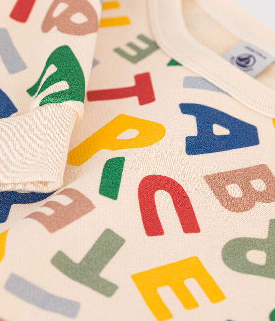 Kinder-Sweatshirt aus Molton für Jungen weiss AVALANCHE/ MULTICO