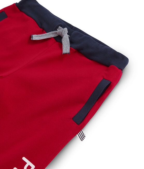 Jogginghose aus Rippstoff für Jungen rot TERKUIT CN