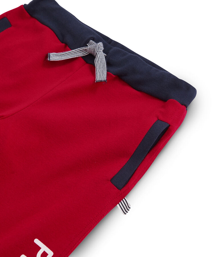 Jogginghose aus Rippstoff f&uuml;r Jungen rot