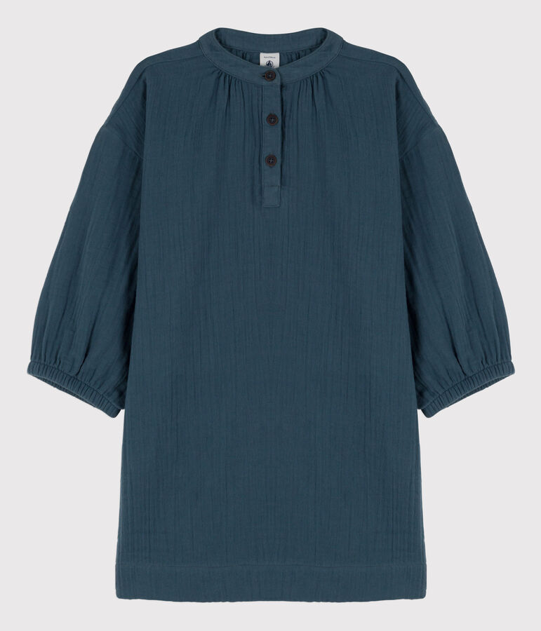 Lang&auml;rmeliges Kinderkleid aus Baumwollgaze f&uuml;r M&auml;dchen DUCKY