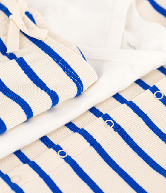 Baby-Set aus Baumwolle mit Marinestreifen blau AVALANCHE/weiss PERSE