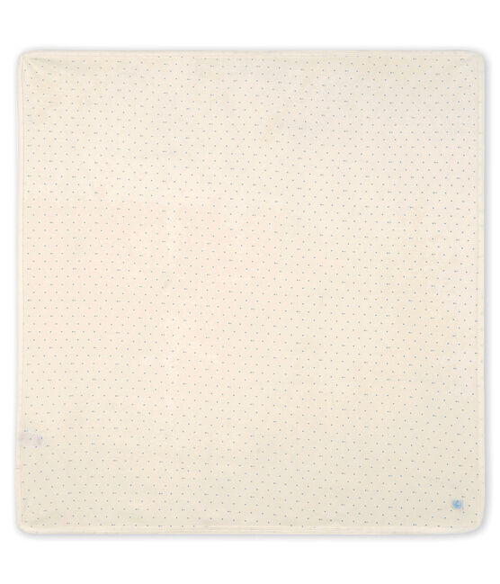 Decke für Neugeborene aus Rippstrick weiss MARSHMALLOW/grau SCULPTURE/ MULTICO
