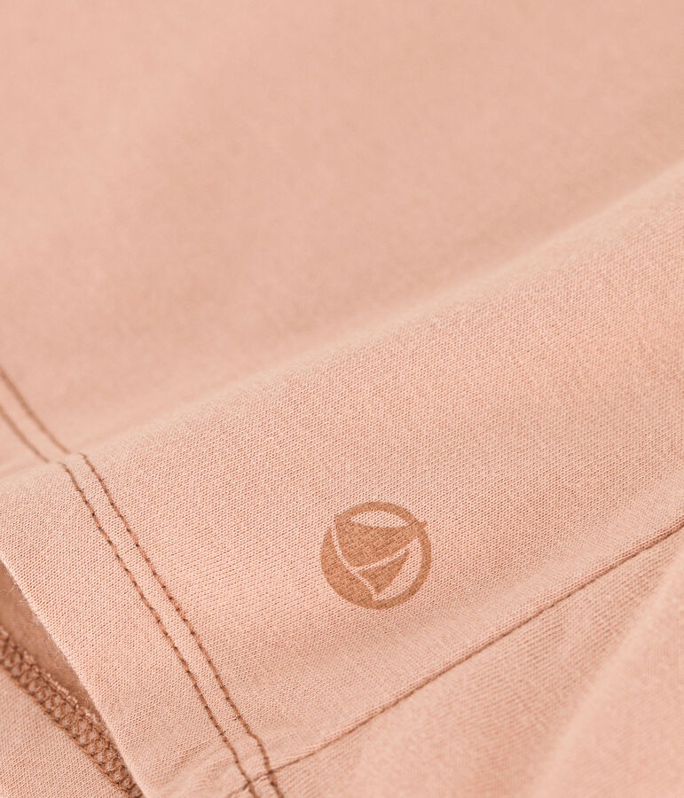 Damen-T-Shirt LE DROIT aus Baumwolle mit Rundhalsausschnitt beige