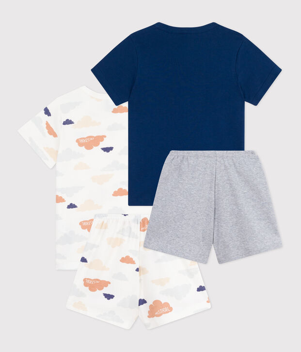 2er-Set Kinder-Kurzpyjamas aus Baumwolle vielfarbig