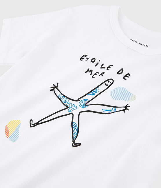 Serge Bloch T-Shirt für Kinder weiss ECUME