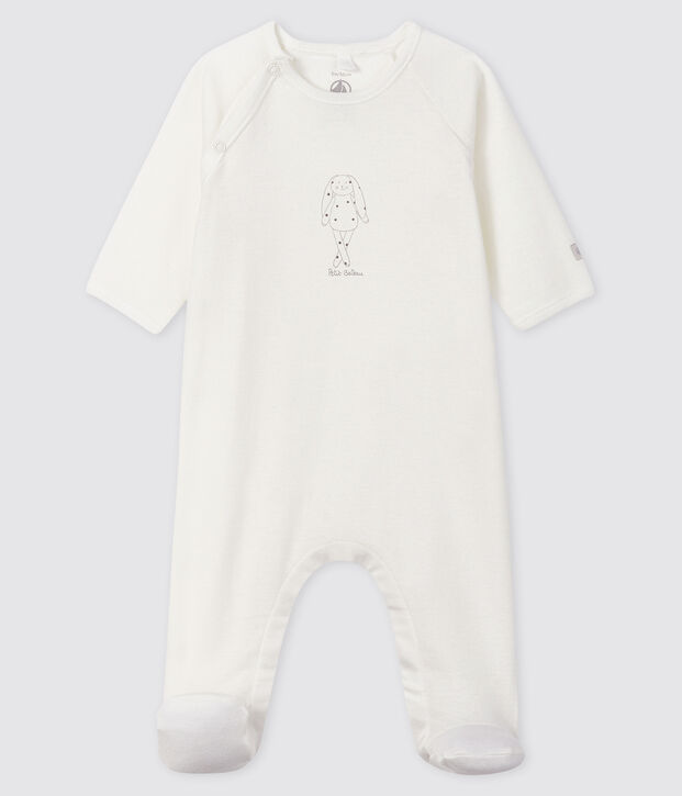 Wei&szlig;er Baby-Strampler aus Bio-Baumwolle weiss