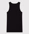 Damen-Tanktop L’Iconique aus Baumwolle schwarz BLACK
