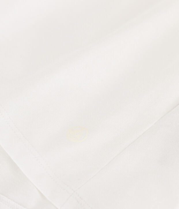 Lang&auml;rmeliges Damen-T-Shirt Le Droit mit V-Ausschnitt aus feinem Jersey weiss