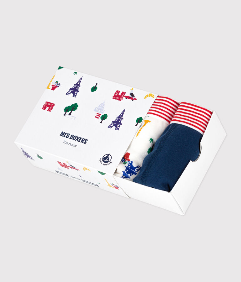 3er-Set Kinder-Boxershorts aus Baumwolle mit Paris-Motiv variante 1