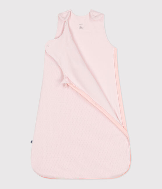 Babyschlafsack aus einfarbiger Baumwolle TOG 0,5 rosa FLEUR