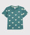 Kurzärmeliges T-Shirt aus Baumwolle für Jungen grün BRUT/weiss AVALANCHE