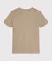 Kurz&auml;rmeliges Damen T-Shirt aus einfarbiger Baumwolle beige