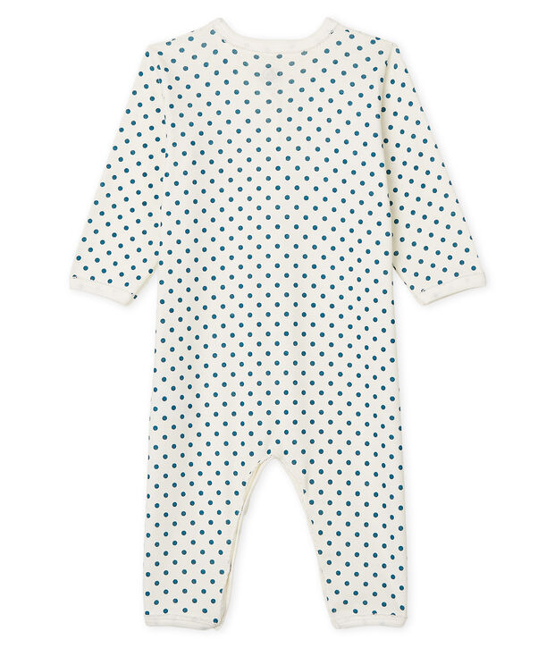 Baby-Strampler ohne Fu&szlig; aus Rippstrick f&uuml;r M&auml;dchen weiss/gr&uuml;n
