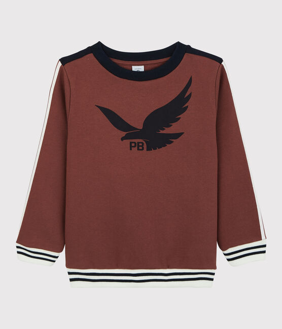 Kinder-Sweatshirt aus Molton für Jungen orange MADRAS