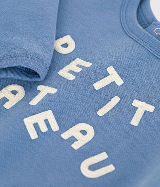Baby-Sweatshirt aus Molton blau BEACH