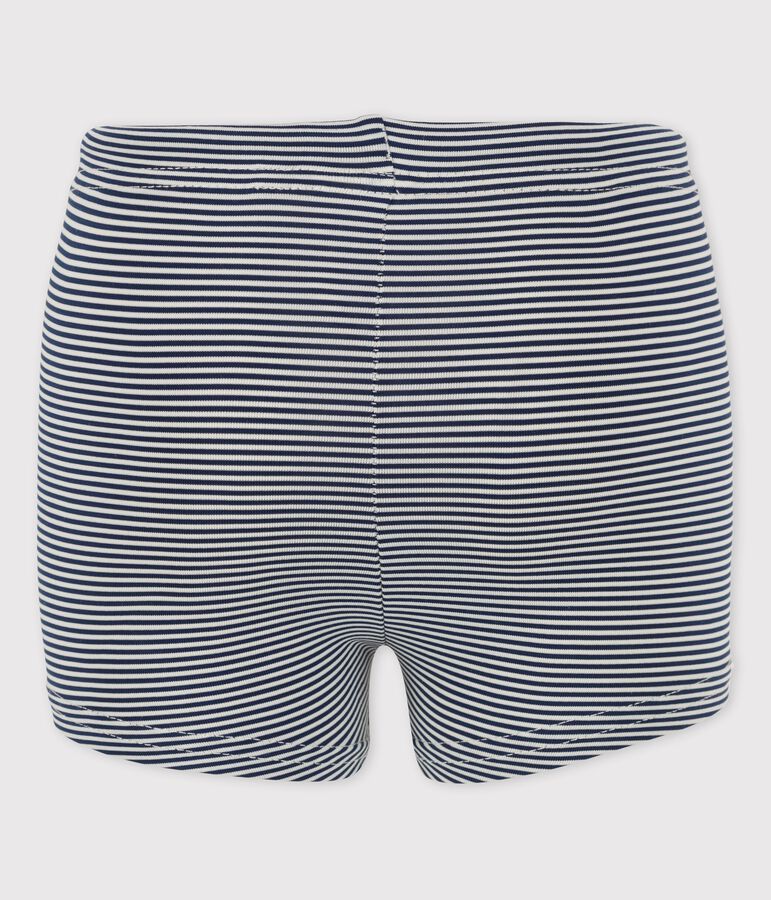 Baby-Badeshorts aus recyceltem Material blau/weiss