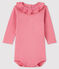 Langärmliger Baby-Body für Mädchen rosa CHEEK/gelb DORE