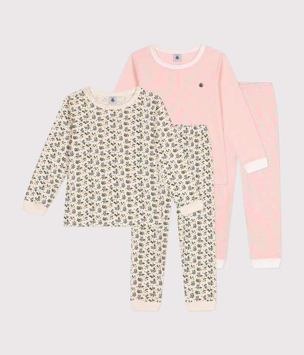 2er-Set Kinder-Pyjamas aus Baumwolle vielfarbig