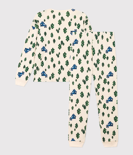 Pyjama Chalet aus Baumwolle für Damen weiss AVALANCHE/ MULTICO