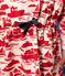 Langärmeliges bedrucktes Kinderkleid aus Molton für Mädchen rot AVALANCHE/ ROUGE