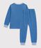 Kinder-Pyjama aus einfarbigem Feincord blau