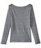 Gestreiftes Damen-Langarmshirt aus Leinen blau SMOKING/weiss LAIT
