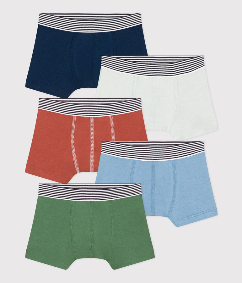5er-Set Boxershorts aus Baumwolle f&uuml;r Jungen vielfarbig