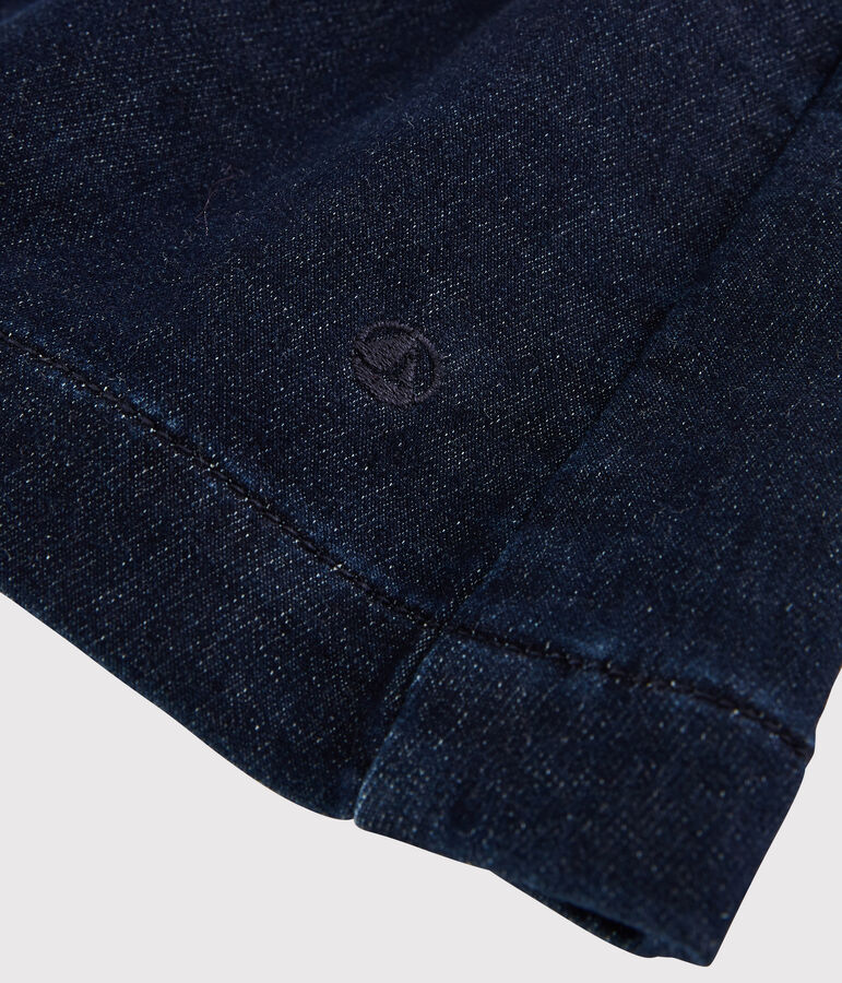 Baby-Kleid aus Molton Denim f&uuml;r M&auml;dchen blau JEANS