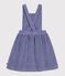 Kinder-Latzkleid aus einfarbigem Feincord violett